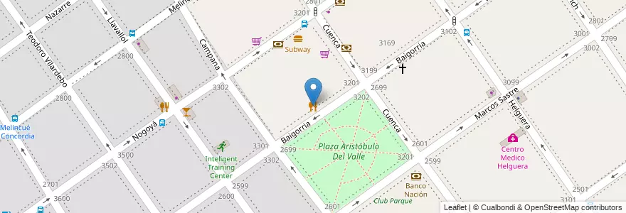 Mapa de ubicacion de Comidas tradicionales, Villa del Parque en Arjantin, Ciudad Autónoma De Buenos Aires, Buenos Aires, Comuna 11.