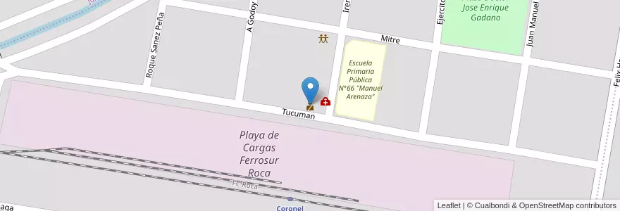Mapa de ubicacion de Comisarìa 068 en الأرجنتين, ريو نيغرو, General Roca, Departamento General Roca.