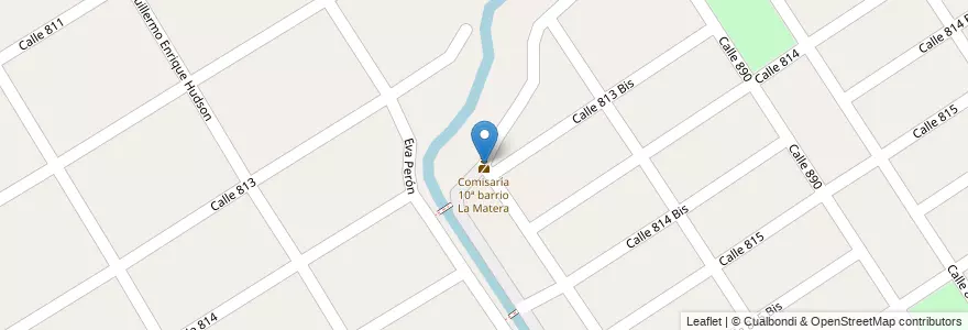 Mapa de ubicacion de Comisaría 10ª barrio La Matera en Arjantin, Buenos Aires, Partido De Quilmes, Quilmes.