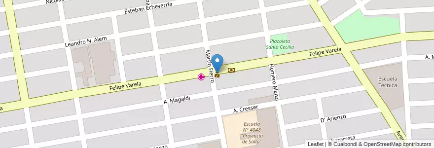 Mapa de ubicacion de Comisaria 10ma en 아르헨티나, Salta, Capital, Municipio De Salta, Salta.