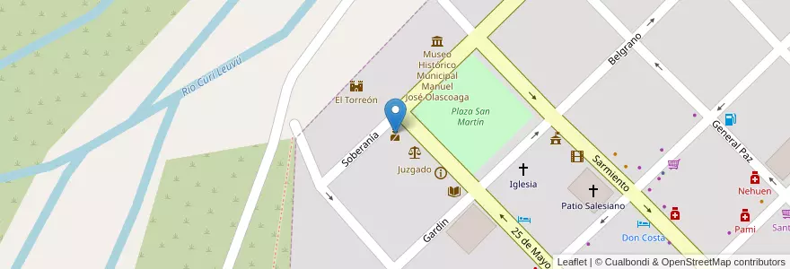 Mapa de ubicacion de Comisaría en Argentina, Chile, Neuquén Province, Departamento Chos Malal, Chos Malal, Chos Malal.