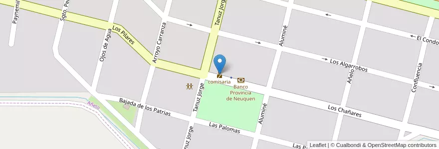 Mapa de ubicacion de comisaria en アルゼンチン, チリ, ネウケン州, Departamento Añelo, Añelo, Añelo.