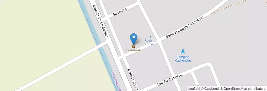 Mapa de ubicacion de Comisaria en Arjantin, Şili, Neuquén, Departamento Confluencia, Vista Alegre, Vista Alegre Norte.