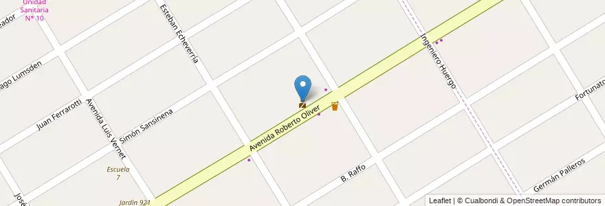 Mapa de ubicacion de Comisaría en 아르헨티나, 부에노스아이레스주, Partido De Esteban Echeverría, 9 De Abril.