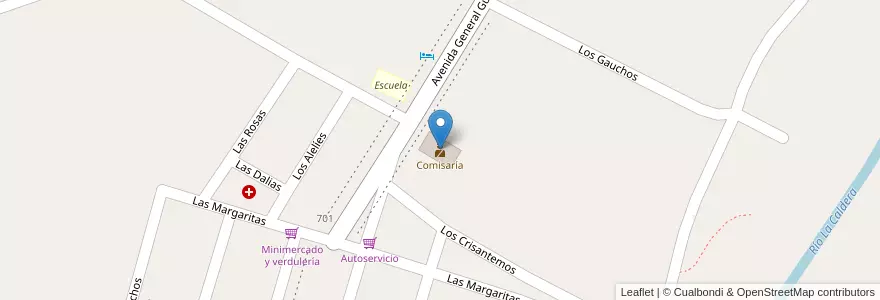 Mapa de ubicacion de Comisaría en アルゼンチン, サルタ州, La Caldera, Municipio De La Caldera, La Caldera.
