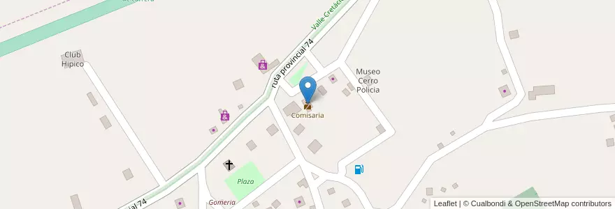 Mapa de ubicacion de Comisaria en Argentina, Chile, Río Negro, Cerro Policía, Departamento El Cuy.
