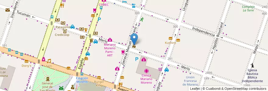 Mapa de ubicacion de Comisaría 1ª de Moreno en Arjantin, Buenos Aires, Partido De Moreno, Moreno.