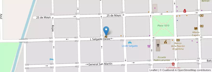 Mapa de ubicacion de Comisaría 21 en アルゼンチン, ブエノスアイレス州, Partido De Lobos, Lobos.
