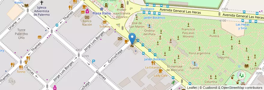 Mapa de ubicacion de Comisaria 23, Palermo en آرژانتین, Ciudad Autónoma De Buenos Aires, Buenos Aires, Comuna 14.