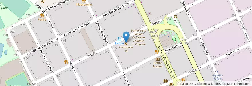 Mapa de ubicacion de Comisaria 24, Boca en Arjantin, Ciudad Autónoma De Buenos Aires, Comuna 4, Buenos Aires.