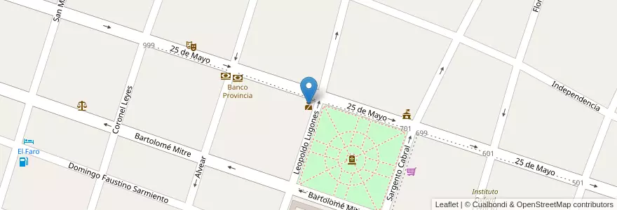 Mapa de ubicacion de Comisaria en 阿根廷, Corrientes, Departamento Saladas, Saladas.