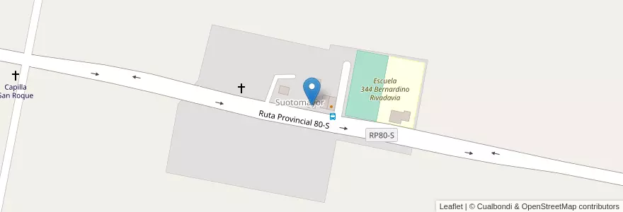 Mapa de ubicacion de Comisaría en Argentinië, Santa Fe, Departamento Las Colonias, Municipio De Soutomayor.