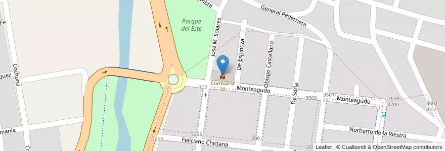 Mapa de ubicacion de Comisaría 32 en الأرجنتين, Córdoba, Departamento Capital, Pedanía Capital, Córdoba, Municipio De Córdoba.