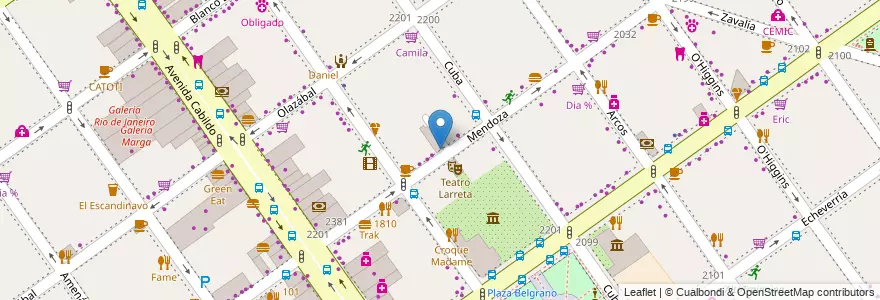Mapa de ubicacion de Comisaría 33, Belgrano en آرژانتین, Ciudad Autónoma De Buenos Aires, Buenos Aires, Comuna 13.