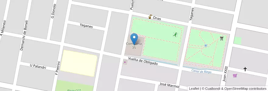 Mapa de ubicacion de Comisaria 35 en 阿根廷, 内格罗河省, Departamento General Roca, Villa Regina.