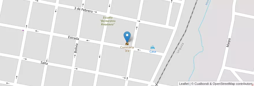 Mapa de ubicacion de Comisaría 3ra en الأرجنتين, إنتري ريوس, Departamento Concordia, Distrito Suburbios, Concordia, Concordia.