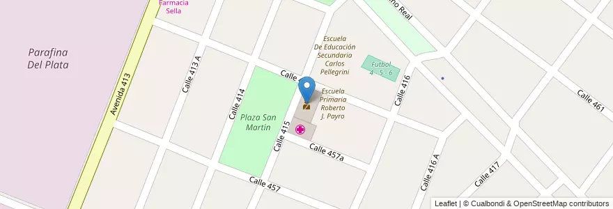 Mapa de ubicacion de Comisaría 3ra de Beraztegui en Argentinië, Buenos Aires, Partido De Berazategui, Juan María Gutiérrez.