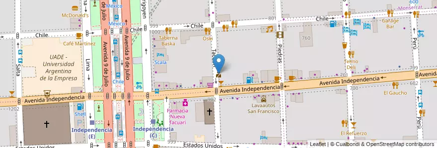 Mapa de ubicacion de Comisaria 4, Montserrat en アルゼンチン, Ciudad Autónoma De Buenos Aires, Comuna 1, ブエノスアイレス.