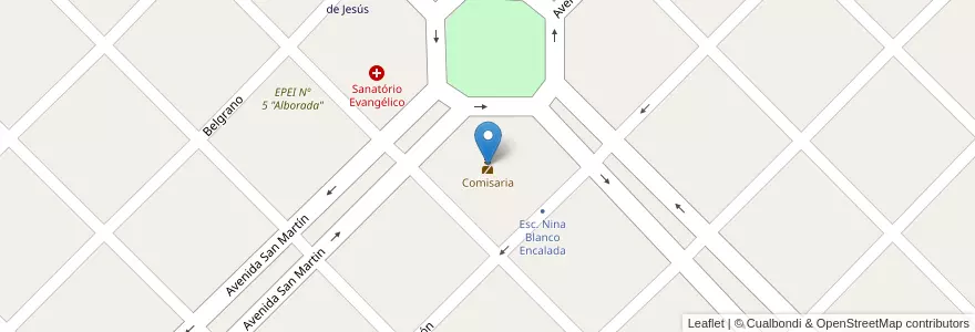 Mapa de ubicacion de Comisaria en Argentinië, Entre Ríos, Departamento Diamante, Distrito Isletas, General Ramírez.