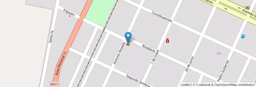 Mapa de ubicacion de Comisaría en الأرجنتين, سانتا في, Departamento San Justo, Municipio De Videla, Videla.