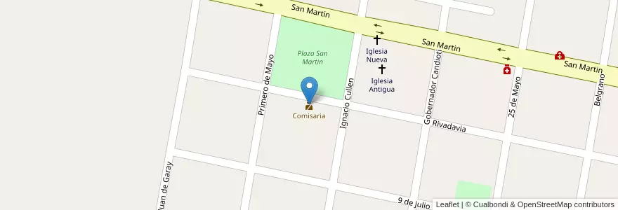 Mapa de ubicacion de Comisaria en 阿根廷, Santa Fe, Departamento La Capital, Municipio De Nelson, Nelson.