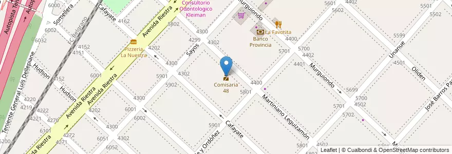 Mapa de ubicacion de Comisaria 48, Villa Lugano en الأرجنتين, Ciudad Autónoma De Buenos Aires, Buenos Aires, Comuna 8.