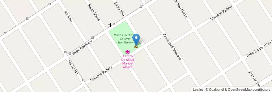 Mapa de ubicacion de Comisaria 4ta de Manuel Alberti en アルゼンチン, ブエノスアイレス州, Partido Del Pilar.