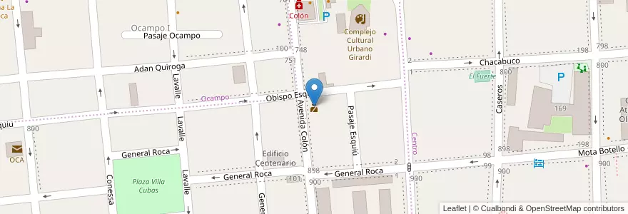 Mapa de ubicacion de Comisaria 5 en 아르헨티나, Catamarca, Departamento Capital, Municipio De San Fernando Del Valle De Catamarca, San Fernando Del Valle De Catamarca.