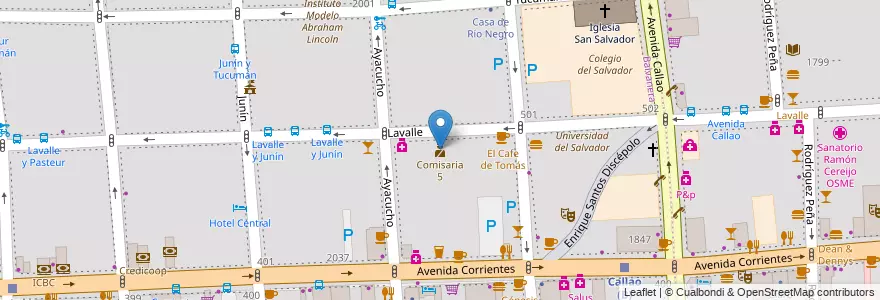 Mapa de ubicacion de Comisaria 5, Balvanera en آرژانتین, Ciudad Autónoma De Buenos Aires, Comuna 3, Buenos Aires.