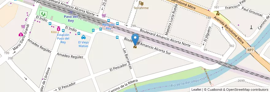 Mapa de ubicacion de Comisaría 5º Moreno en Argentina, Buenos Aires, Partido De Merlo, Merlo.