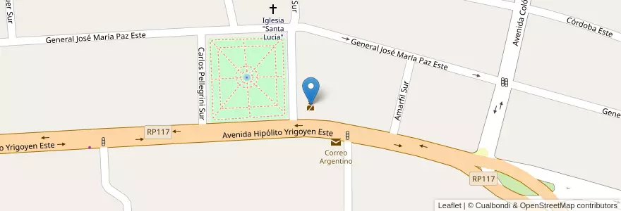 Mapa de ubicacion de Comisaria 5ta en アルゼンチン, サンフアン州, チリ, Santa Lucía.