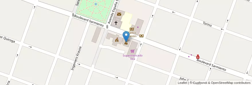 Mapa de ubicacion de Comisaria 6° de Rawson en Arjantin, San Juan, Şili, Rawson.