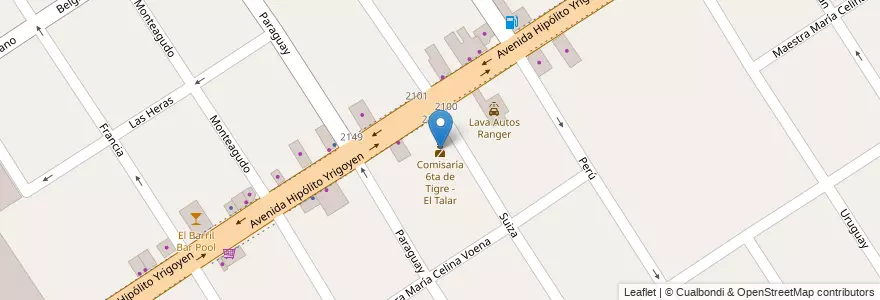 Mapa de ubicacion de Comisaría 6ta de Tigre - El Talar en Argentinië, Buenos Aires, Partido De Tigre, El Talar.