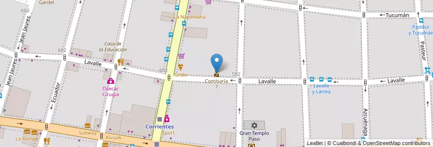 Mapa de ubicacion de Comisaría 7, Balvanera en 阿根廷, Ciudad Autónoma De Buenos Aires, Comuna 3, 布宜诺斯艾利斯.