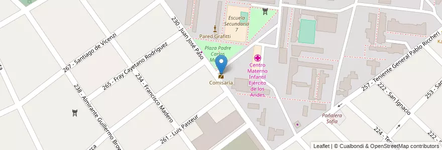 Mapa de ubicacion de Comisaría en Arjantin, Buenos Aires, Partido De Tres De Febrero, Ciudadela.