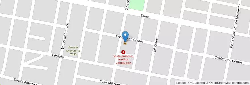 Mapa de ubicacion de Comisaría 7ma en الأرجنتين, إنتري ريوس, Departamento Concordia, Distrito Suburbios, Concordia, Concordia.