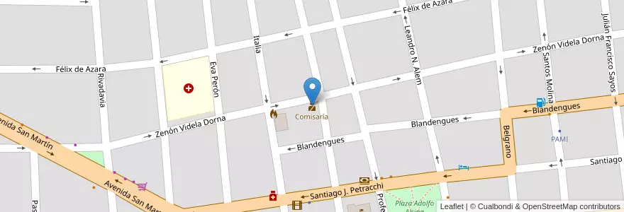 Mapa de ubicacion de Comisaría en Argentinië, Buenos Aires, Partido De Monte, San Miguel Del Monte.