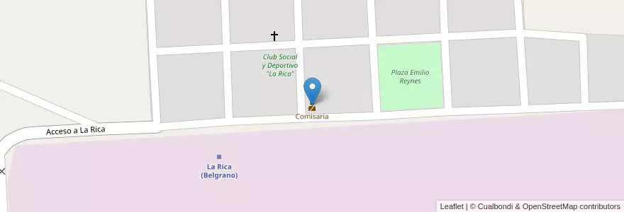 Mapa de ubicacion de Comisaría en アルゼンチン, ブエノスアイレス州, Partido De Chivilcoy.
