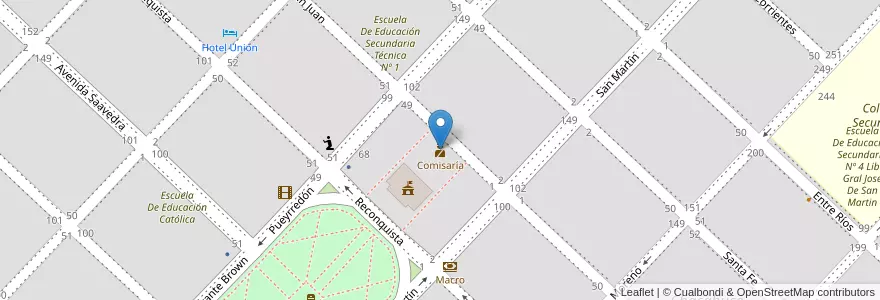 Mapa de ubicacion de Comisaría en الأرجنتين, بوينس آيرس, Partido De Chacabuco, Chacabuco.