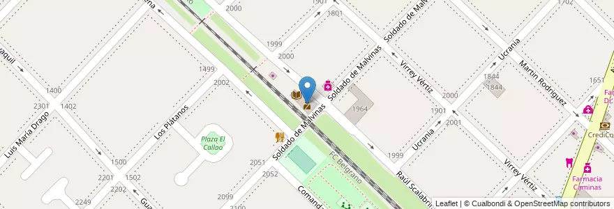 Mapa de ubicacion de Comisaría 8ª Villa Adelina en Argentinië, Buenos Aires, Partido De San Isidro, Villa Adelina.
