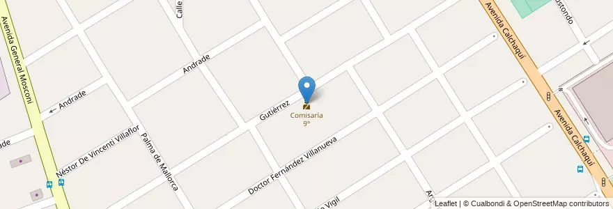 Mapa de ubicacion de Comisaría 9° en アルゼンチン, ブエノスアイレス州, Partido De Quilmes, Quilmes.