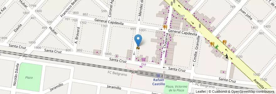 Mapa de ubicacion de Comisaria en Arjantin, Buenos Aires, Partido De La Matanza, Rafael Castillo.