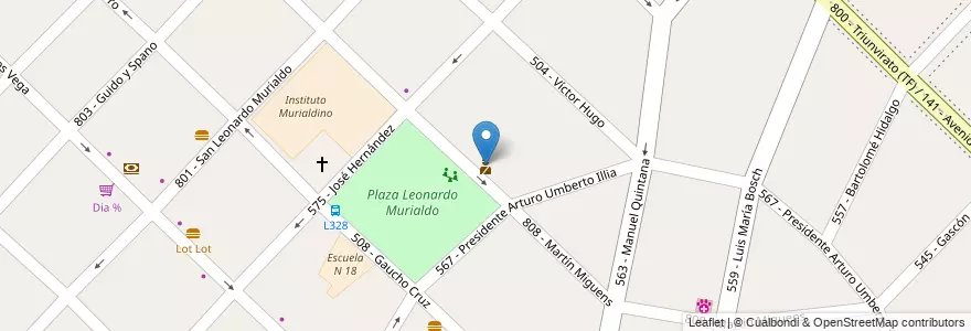 Mapa de ubicacion de Comisaría 9na 3 de Febrero en Argentina, Buenos Aires, Partido De Tres De Febrero, Villa Bosch.