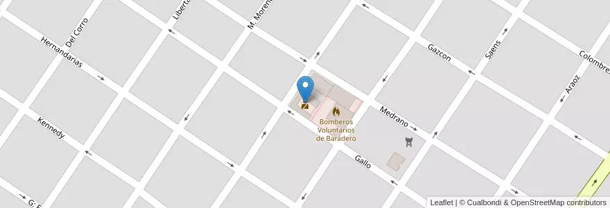 Mapa de ubicacion de Comisaria Baradero en Argentina, Buenos Aires, Partido De Baradero, Baradero.