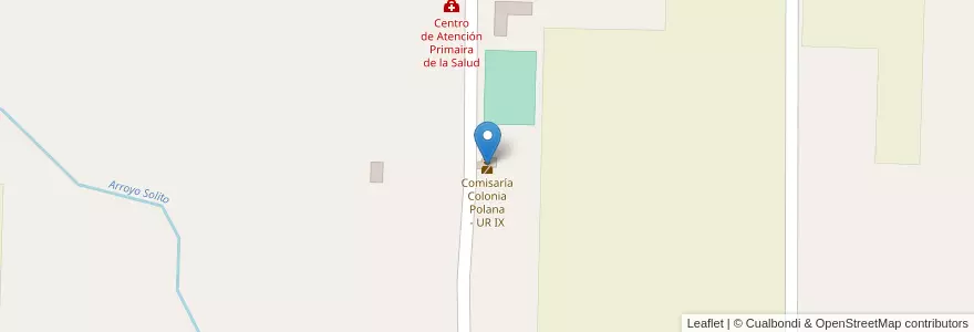 Mapa de ubicacion de Comisaría Colonia Polana - UR IX en アルゼンチン, ミシオネス州, Departamento San Ignacio, Municipio De Colonia Polana.