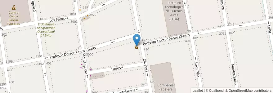 Mapa de ubicacion de Comisaría Comunal 4, Parque Patricios en Аргентина, Буэнос-Айрес, Comuna 4, Буэнос-Айрес.