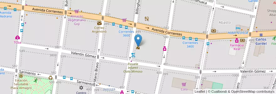 Mapa de ubicacion de Comisaría Comunal 5, Almagro en Argentinië, Ciudad Autónoma De Buenos Aires, Comuna 5, Buenos Aires.