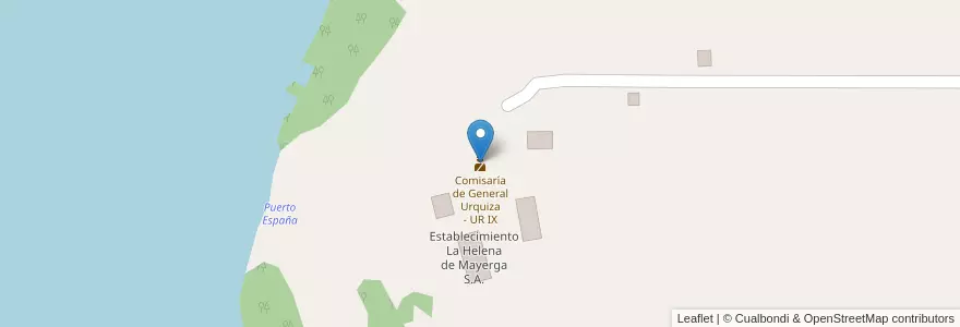 Mapa de ubicacion de Comisaría de General Urquiza - UR IX en Argentinië, Misiones, Departamento San Ignacio, Municipio De General Urquiza.