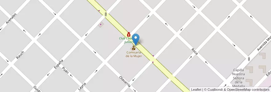 Mapa de ubicacion de Comisaría de la mujer en Argentinië, Buenos Aires, Partido De Azul.