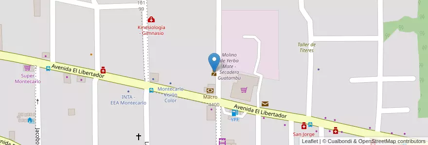Mapa de ubicacion de Comisaría de la Mujer de Montecarlo en Аргентина, Misiones, Departamento Montecarlo, Municipio De Montecarlo, Montecarlo.